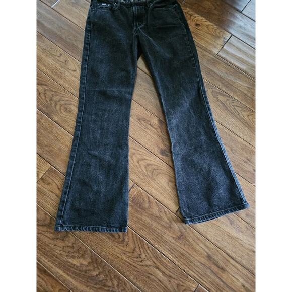 LEI Vintage Aztec Black Flare Boot Cut Denim Jeans Women's Size 9 Y2K - Picture 3 of 13
